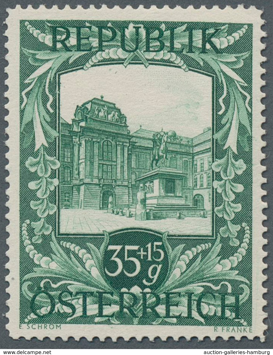 Österreich: 1947, 35 Gr. + 15 Gr. "Kunstausstellung", 22 Verschiedene Farbproben In Linienzähnung 14 - Ungebraucht