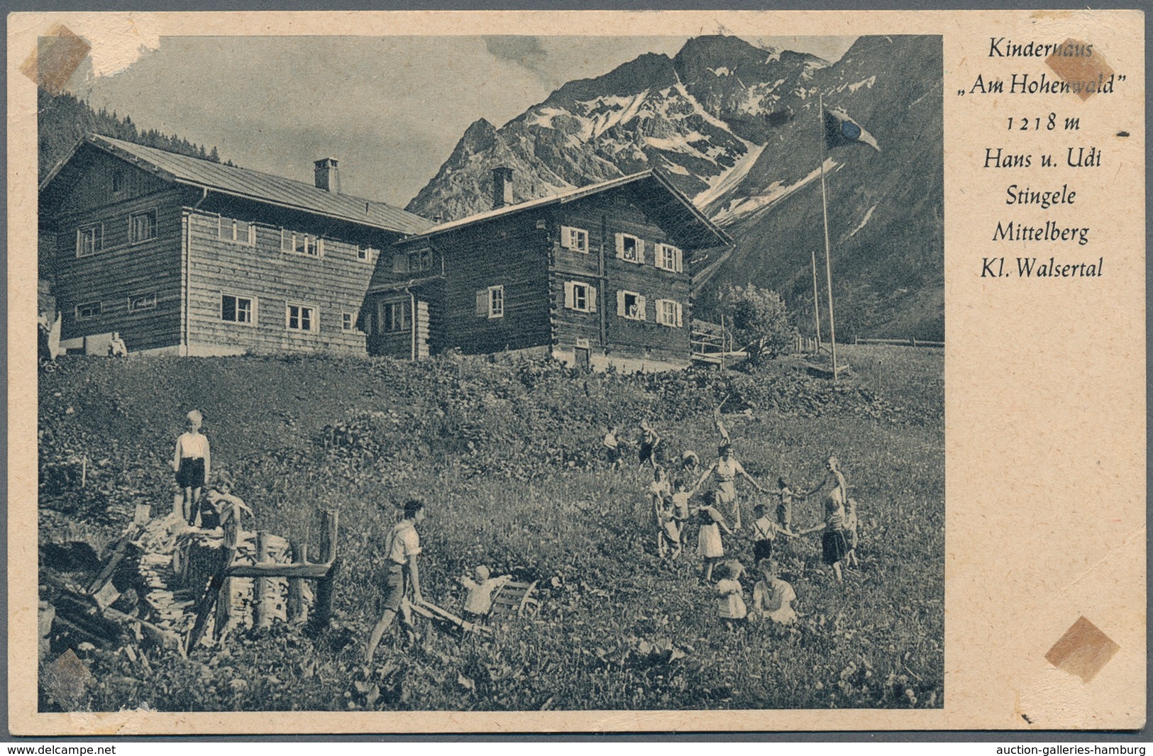 Österreich: 1948, KLEINWALSERTAL: 20 G Dkl'grün "Ziehrer", Einzelfrankatur Auf Ansichtspostkarte Mit - Ungebraucht