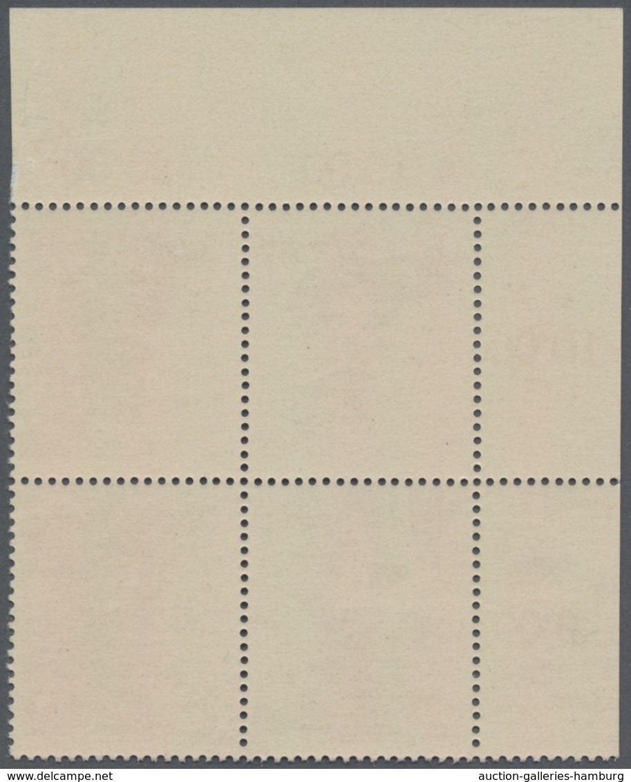 Österreich: 1950, Freimarken Trachten, 1 Sch. Karminrot Im Eckrand-4er-Block Links Oben, Postfrisch, - Ungebraucht