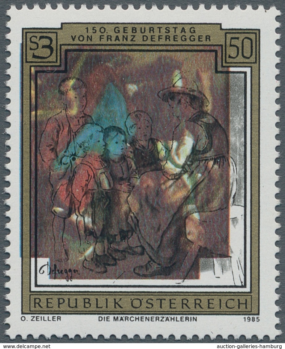 Österreich: 1985, 3,50 S Defregger Mit Kopfstehend Und Markant Verschobenem Druck Der Hintergrundfar - Neufs