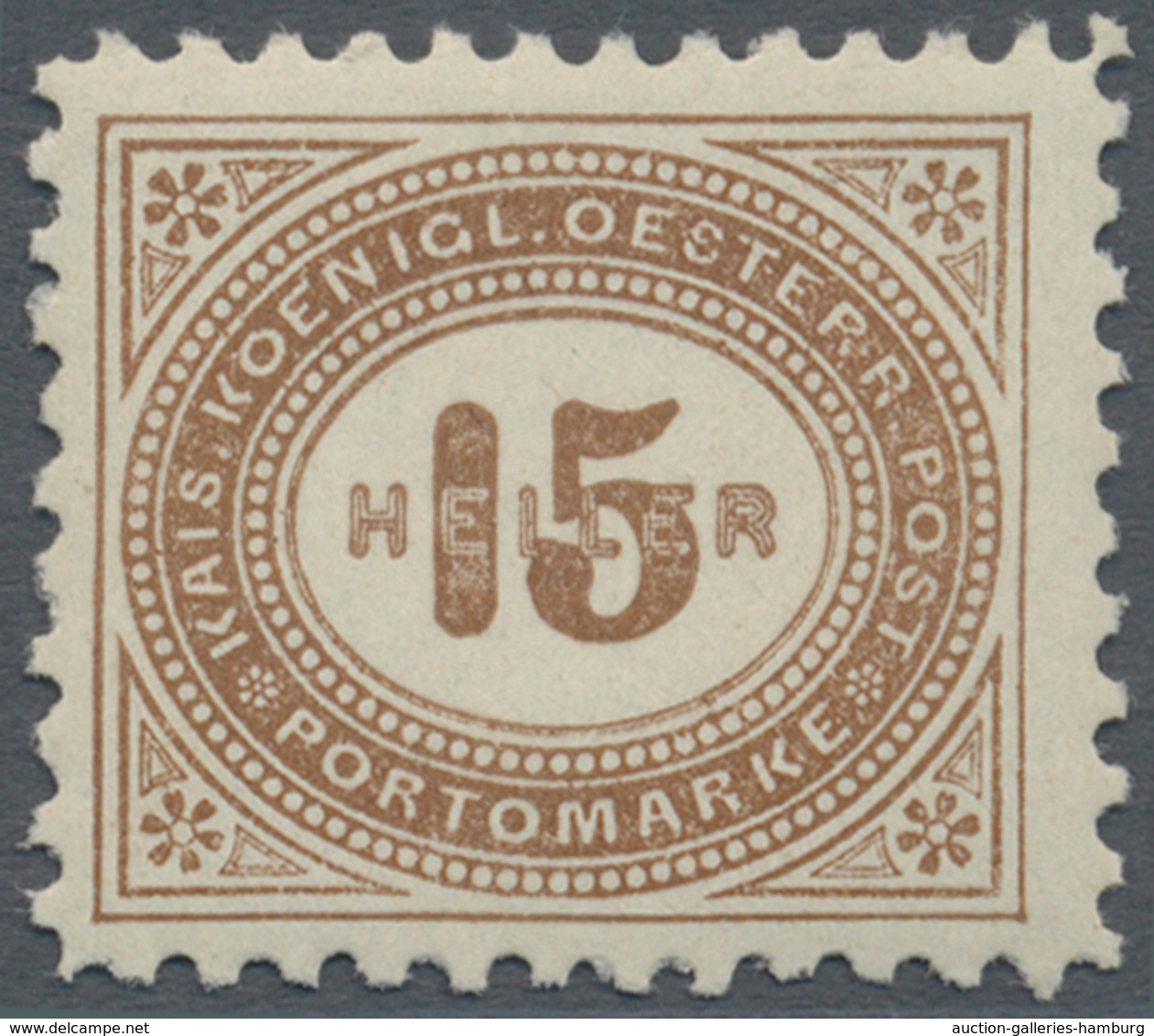 Österreich - Portomarken: 1900, 1 H. bis 100 H. in Kammzähnung und in Linienzähnung L 10½, zwei komp