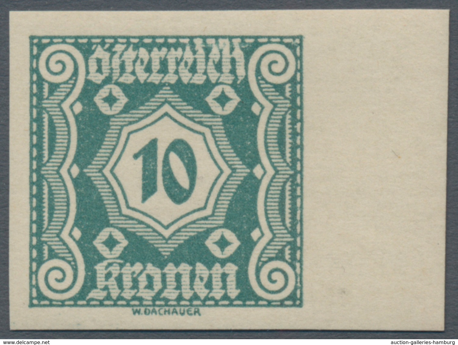 Österreich - Portomarken: 1922, Ziffern, 10 Kr. Bis 50 Kr. Kleines Format, Sechs Werte Ungezähnt Vom - Strafport