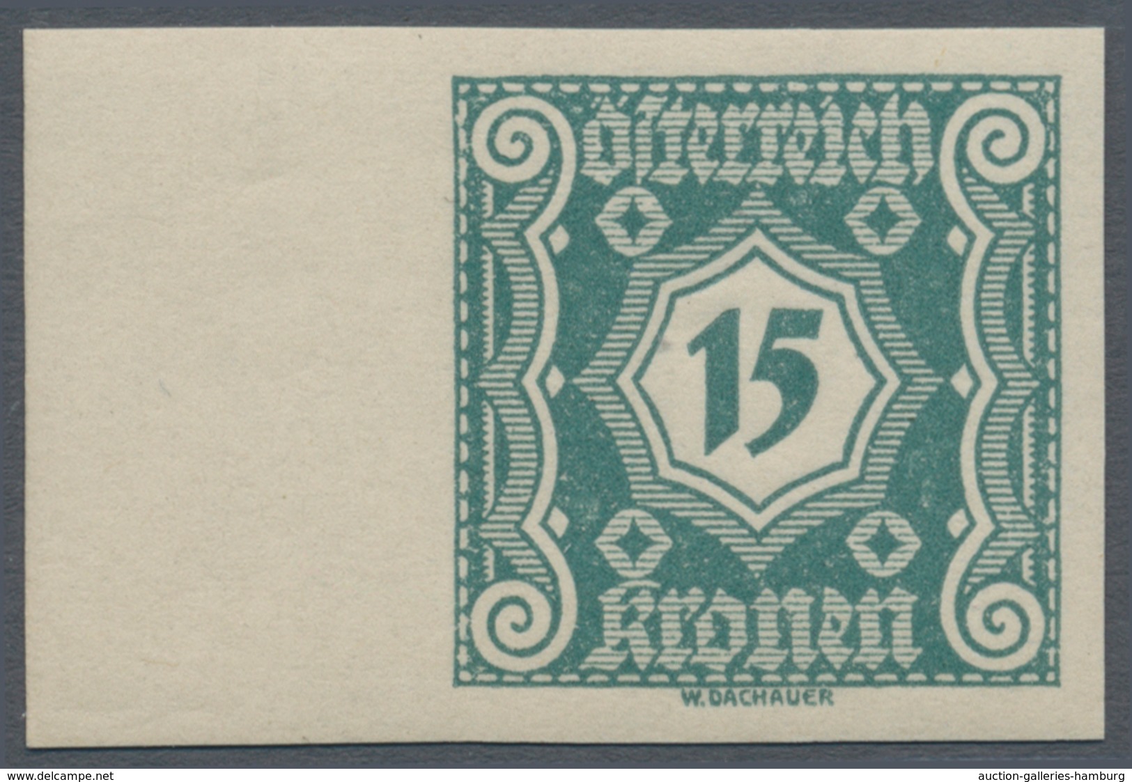 Österreich - Portomarken: 1922, Ziffern, 10 Kr. Bis 50 Kr. Kleines Format, Sechs Werte Ungezähnt Vom - Portomarken