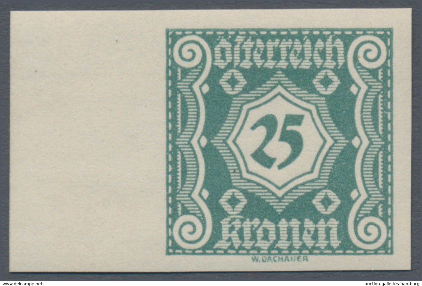Österreich - Portomarken: 1922, Ziffern, 10 Kr. Bis 50 Kr. Kleines Format, Sechs Werte Ungezähnt Vom - Impuestos