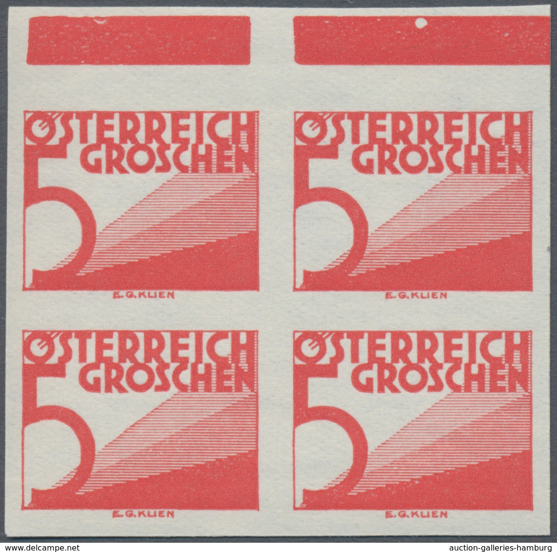 Österreich - Portomarken: 1925/1932, Ziffern, 5 Gr., 10 Gr., 12 Gr., 20 Gr., 24 Gr. Und 1 Sch. Je In - Strafport