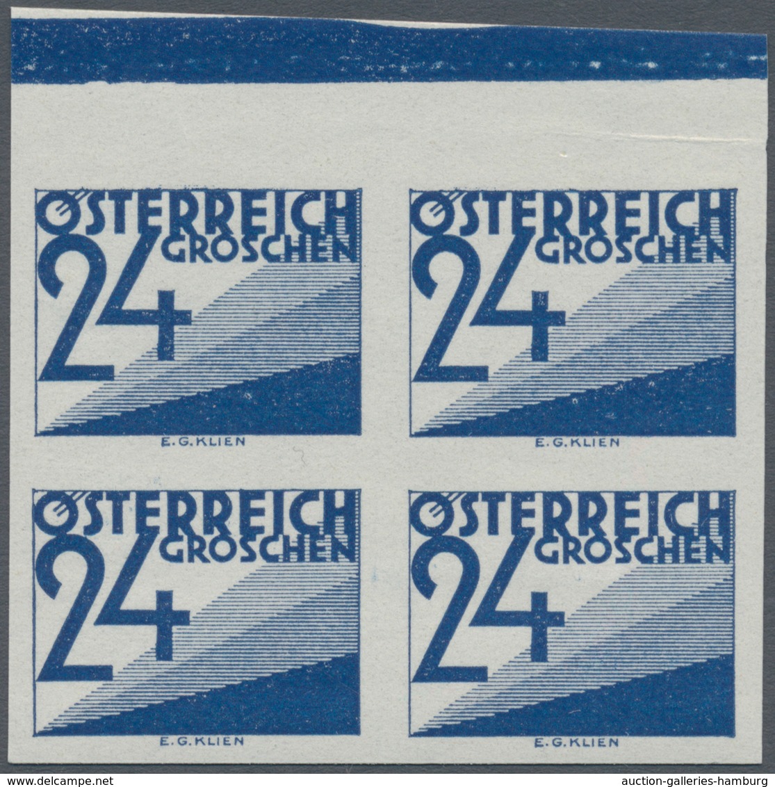 Österreich - Portomarken: 1925/1932, Ziffern, 5 Gr., 10 Gr., 12 Gr., 20 Gr., 24 Gr. Und 1 Sch. Je In - Impuestos