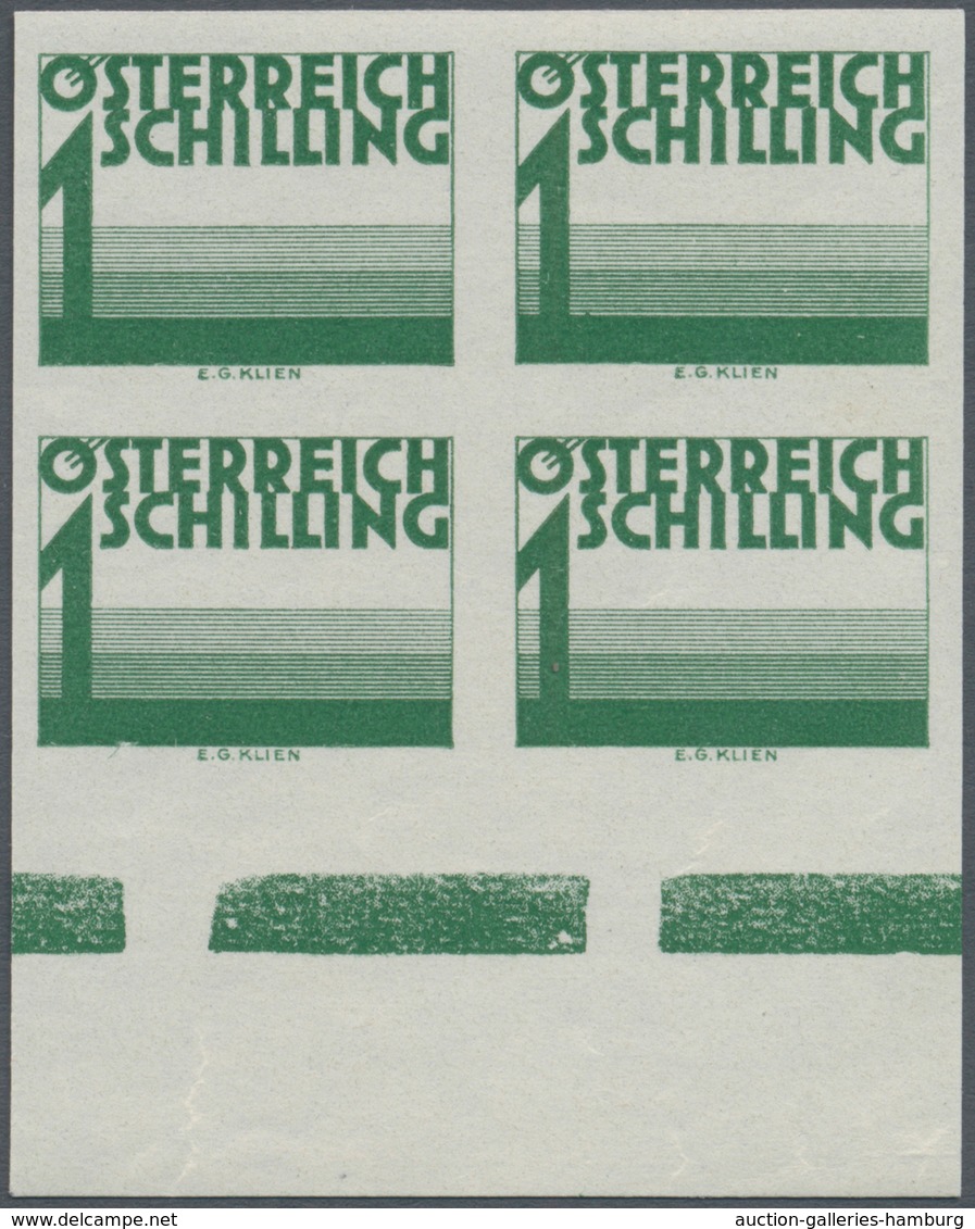 Österreich - Portomarken: 1925/1932, Ziffern, 5 Gr., 10 Gr., 12 Gr., 20 Gr., 24 Gr. und 1 Sch. je in