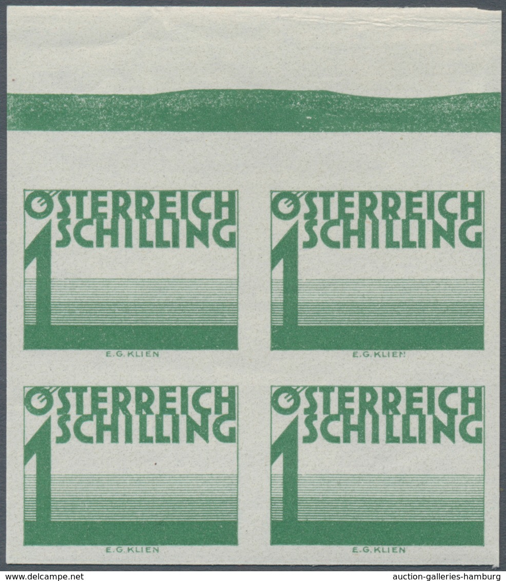 Österreich - Portomarken: 1925/1932, Ziffern 5 Gr., 24 Gr., 1 Sch. Und 2 Sch. Je In Ungezähnten Ober - Portomarken