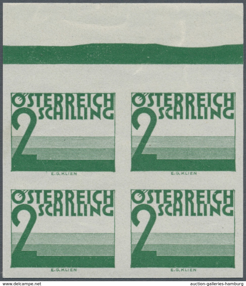 Österreich - Portomarken: 1925/1932, Ziffern 5 Gr., 24 Gr., 1 Sch. Und 2 Sch. Je In Ungezähnten Ober - Strafport