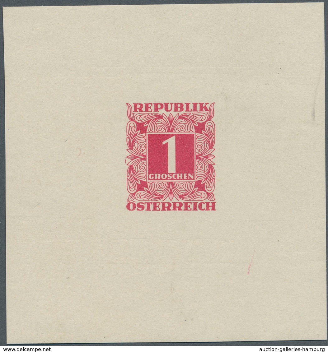 Österreich - Portomarken: 1949, Ziffern 1 Gr. Rot, Einzelabzug Im Kleinbogenformat Auf Gummiertem Pa - Impuestos