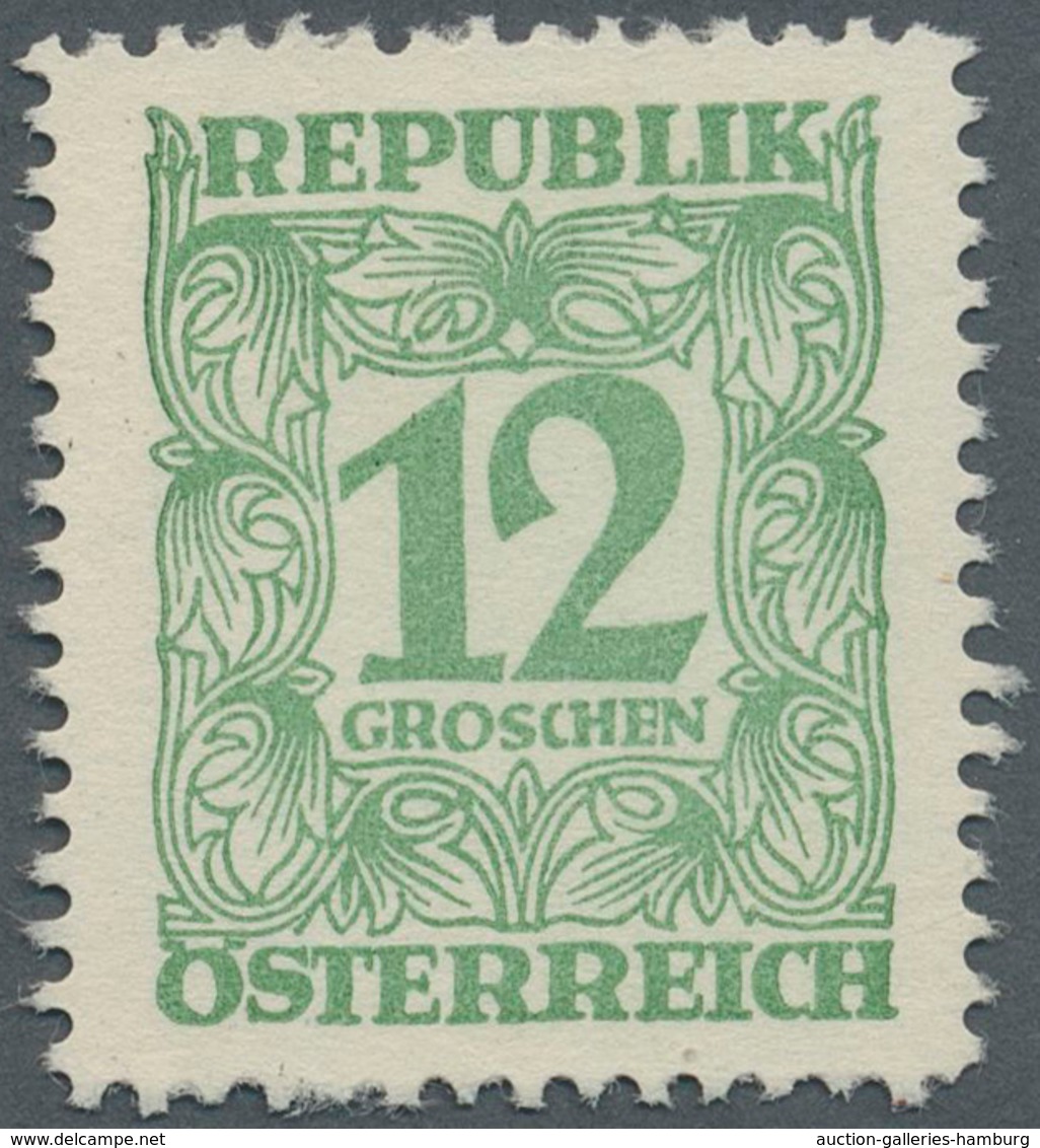 Österreich - Portomarken: 1949/1957, Ziffern, Vier Essays Einer Nicht Realisierten Zeichnung Mit Wer - Taxe