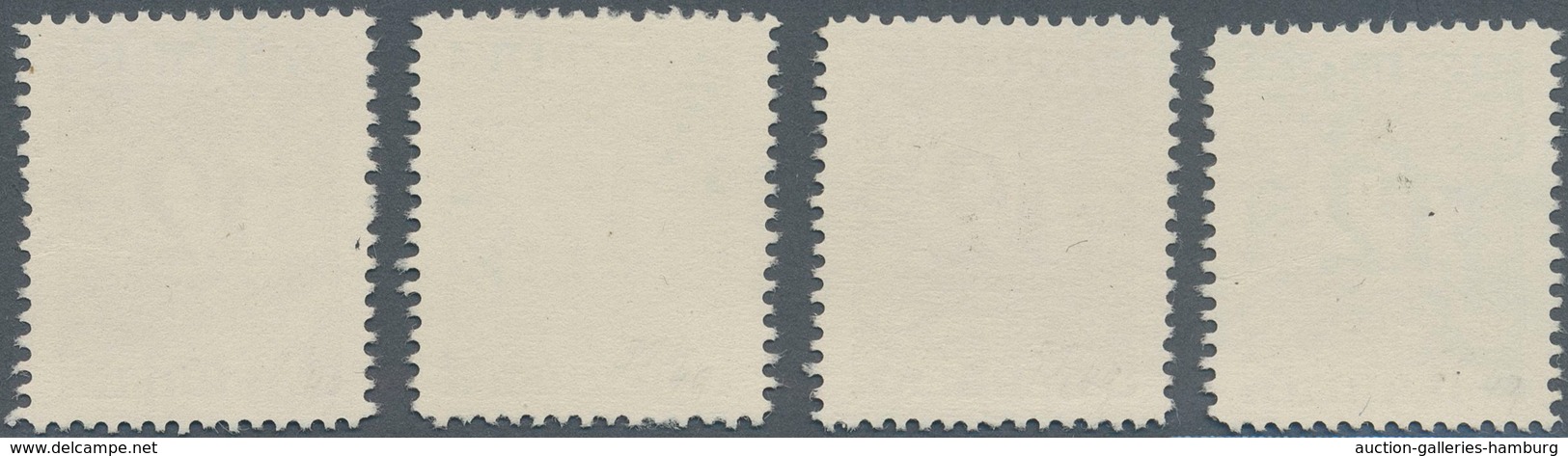 Österreich - Portomarken: 1949/1957, Ziffern, Vier Essays Einer Nicht Realisierten Zeichnung Mit Wer - Impuestos