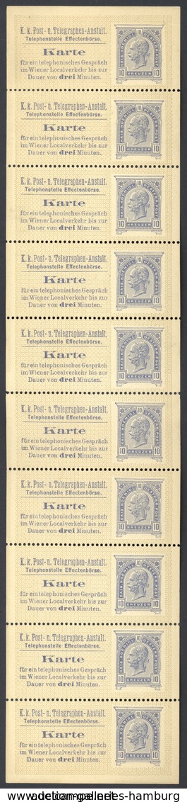 Österreich - Telefonsprechkarten: 1896, Sprechkarte Der Telefonstelle Effektenbörse Für Den Wiener L - Otros & Sin Clasificación