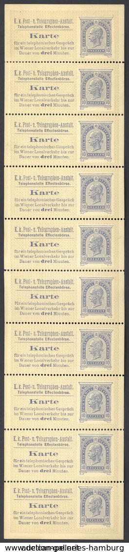 Österreich - Telefonsprechkarten: 1896, Sprechkarte Der Telefonstelle Effektenbörse Für Den Wiener L - Other & Unclassified