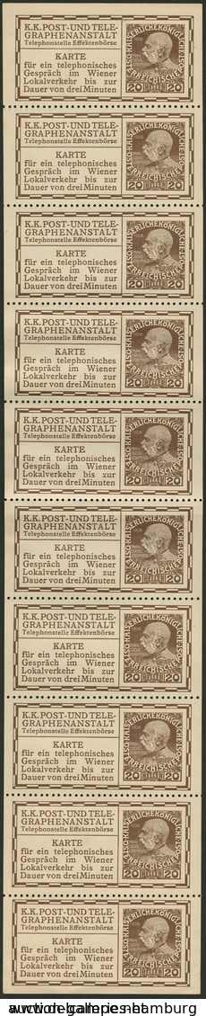 Österreich - Telefonsprechkarten: 1909, Sprechkarte Der Telephonstelle Der Effektenbörse, 20 Heller - Otros & Sin Clasificación