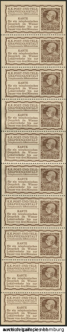 Österreich - Telefonsprechkarten: 1909, Sprechkarte Der Telephonstelle Der Effektenbörse, 20 Heller - Other & Unclassified