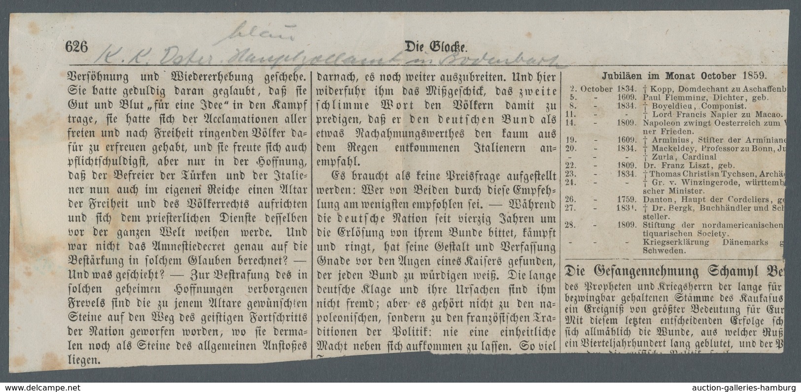 Österreich - Zeitungsstempelmarken: 1858/59, "1 Kr. Blau", Farbfrischer Wert Mit Vollen/breiten (!) - Giornali