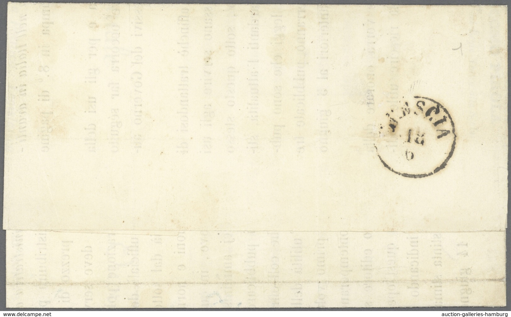 Österreich - Lombardei Und Venetien: 1859, 17. June. Very Rare Franking Of Mi 6 Type II Lombardo Ven - Lombardo-Vénétie