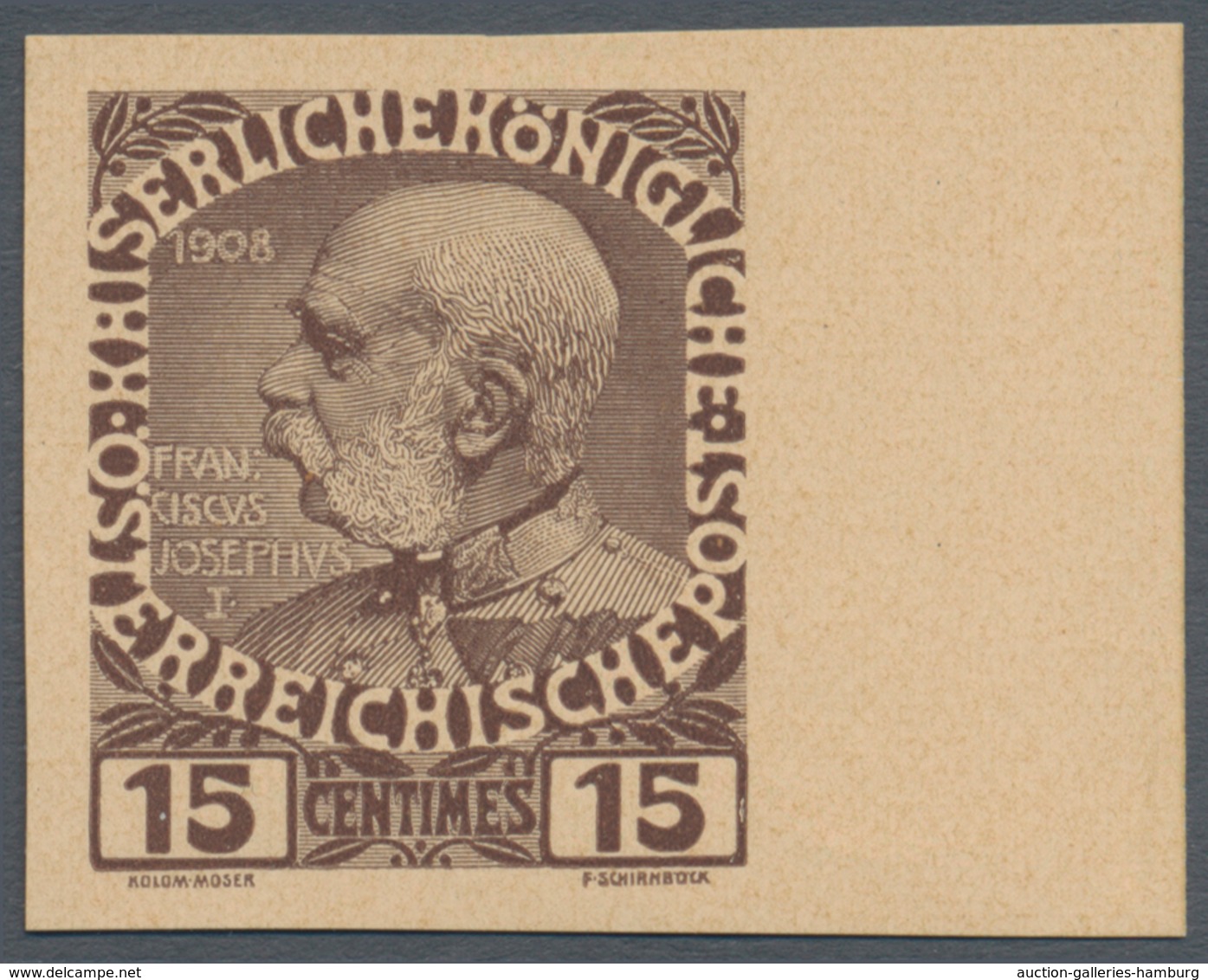 Österreichische Post Auf Kreta: 1908, Regierungs-Jubiläum 5 C Bis 1 Franc UNGEZÄHNTE ANDRUCKE Komple - Oriente Austriaco