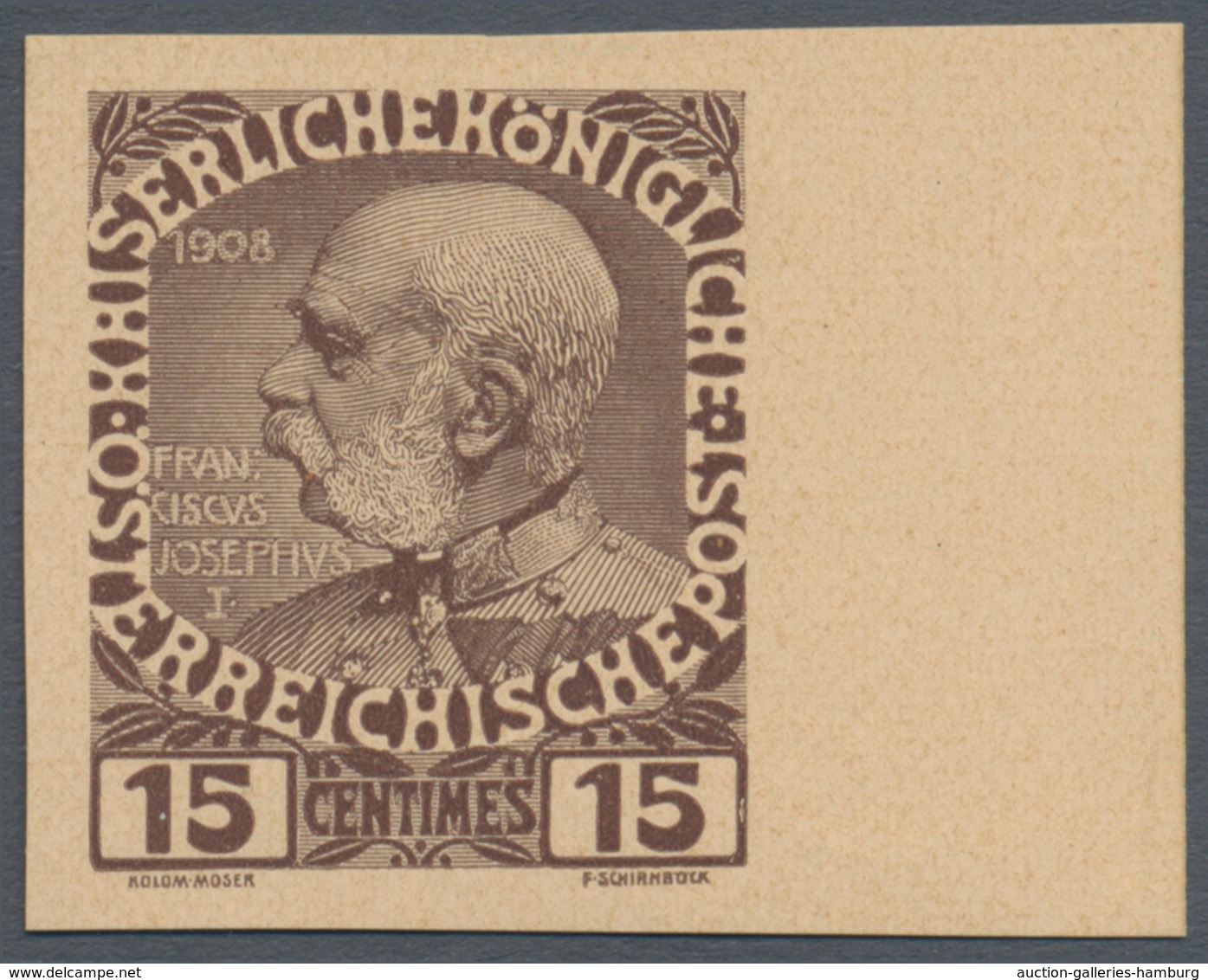 Österreichische Post Auf Kreta: 1908, Regierungs-Jubiläum 5 C Bis 1 Franc UNGEZÄHNTE ANDRUCKE Komple - Levante-Marken