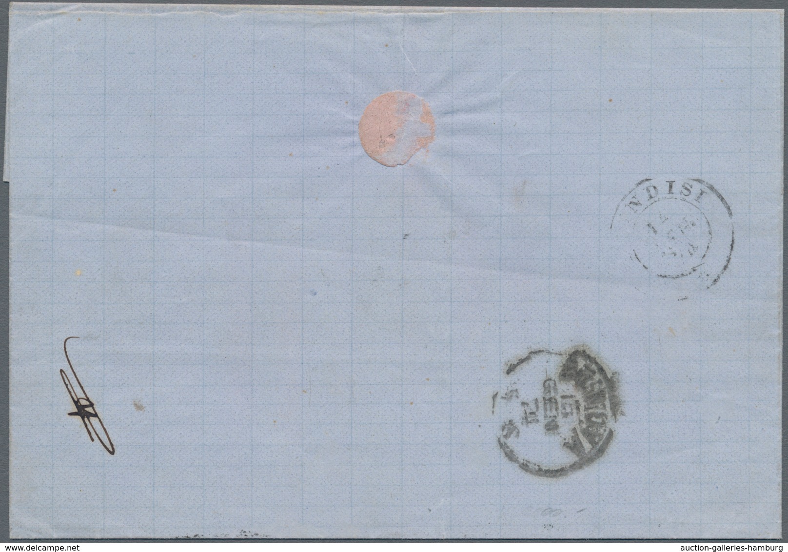 Österreichische Post In Der Levante: 1874, 3 So Grün Und 2 X 10 So Blau, Jede Marke Entwertet Mit Fi - Levant Autrichien