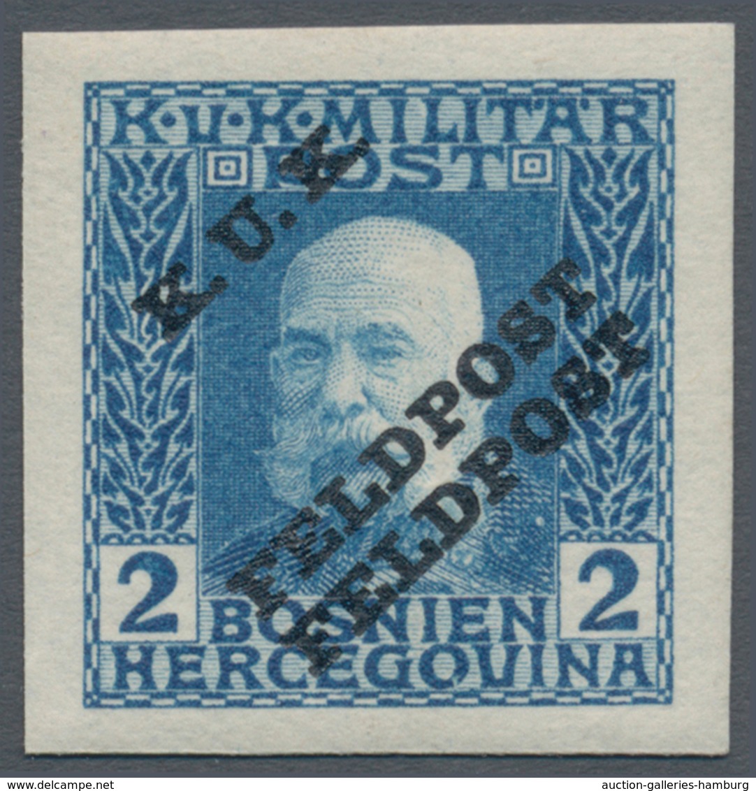 Österreichisch-Ungarische Feldpost - Allgemeine Ausgabe: 1915, 1 H - 10 K Franz Joseph Ungezähnt Mit - Autres & Non Classés
