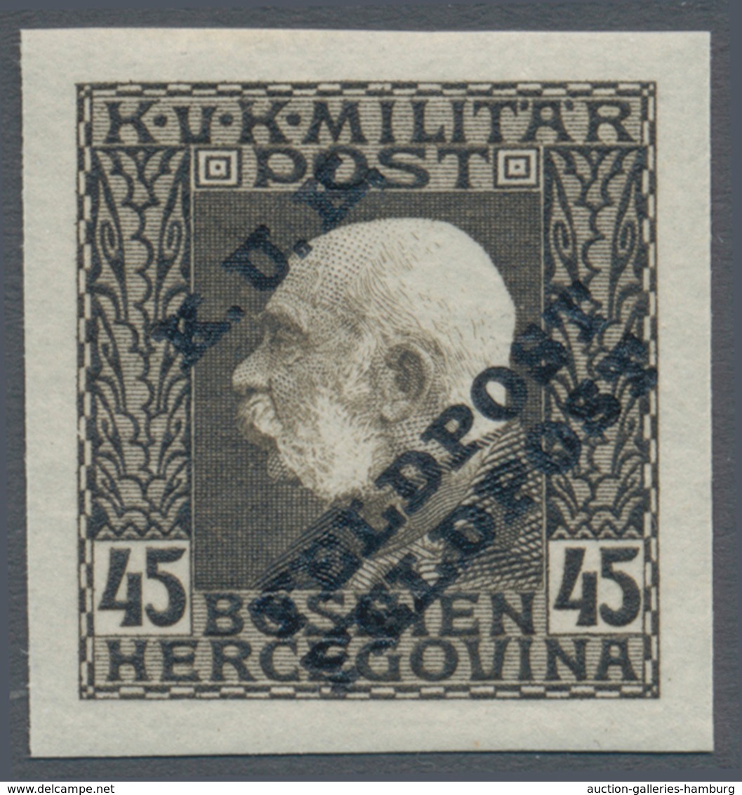 Österreichisch-Ungarische Feldpost - Allgemeine Ausgabe: 1915, 1 H - 10 K Franz Joseph Ungezähnt Mit - Otros & Sin Clasificación
