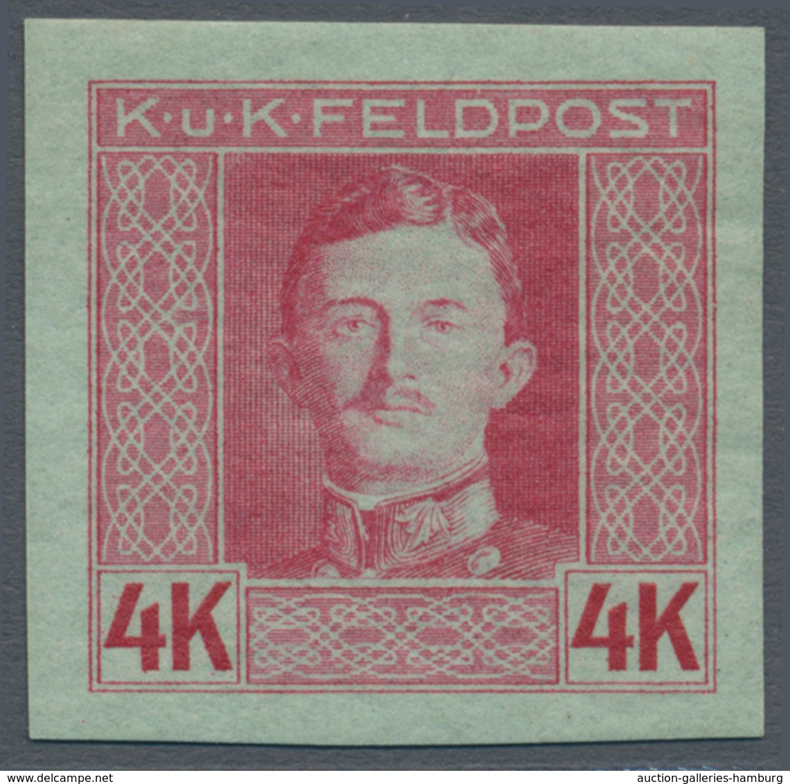 Österreichisch-Ungarische Feldpost - Allgemeine Ausgabe: 1915, 1 H - 10 K Kaiser Karl UNGEZÄHNT, kom