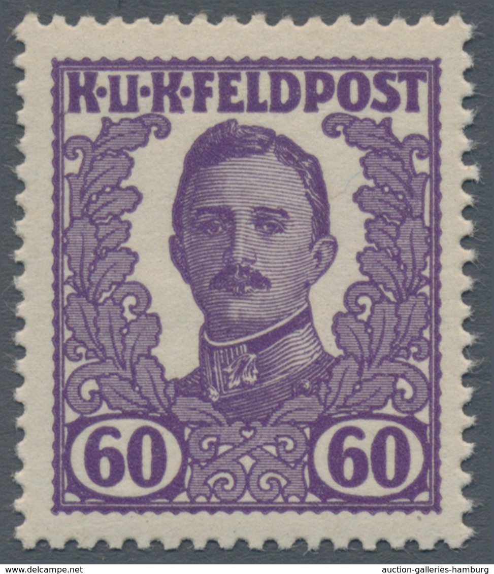 Österreichisch-Ungarische Feldpost - Allgemeine Ausgabe: 1918, Vierzehn UNVERAUSGABTE Werte 1 H Bis - Sonstige & Ohne Zuordnung