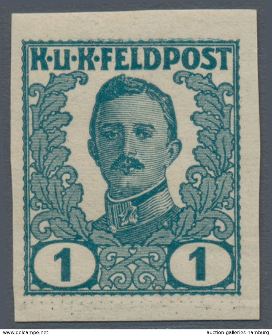 Österreichisch-Ungarische Feldpost - Allgemeine Ausgabe: 1918, Vierzehn UNGEZÄHNTE UNVERAUSGABTE Wer - Other & Unclassified