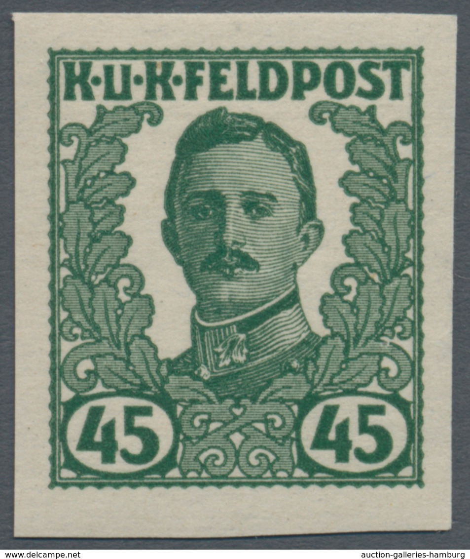 Österreichisch-Ungarische Feldpost - Allgemeine Ausgabe: 1918, Elf UNVERAUSGABTE Werte 1 H bis 90 H