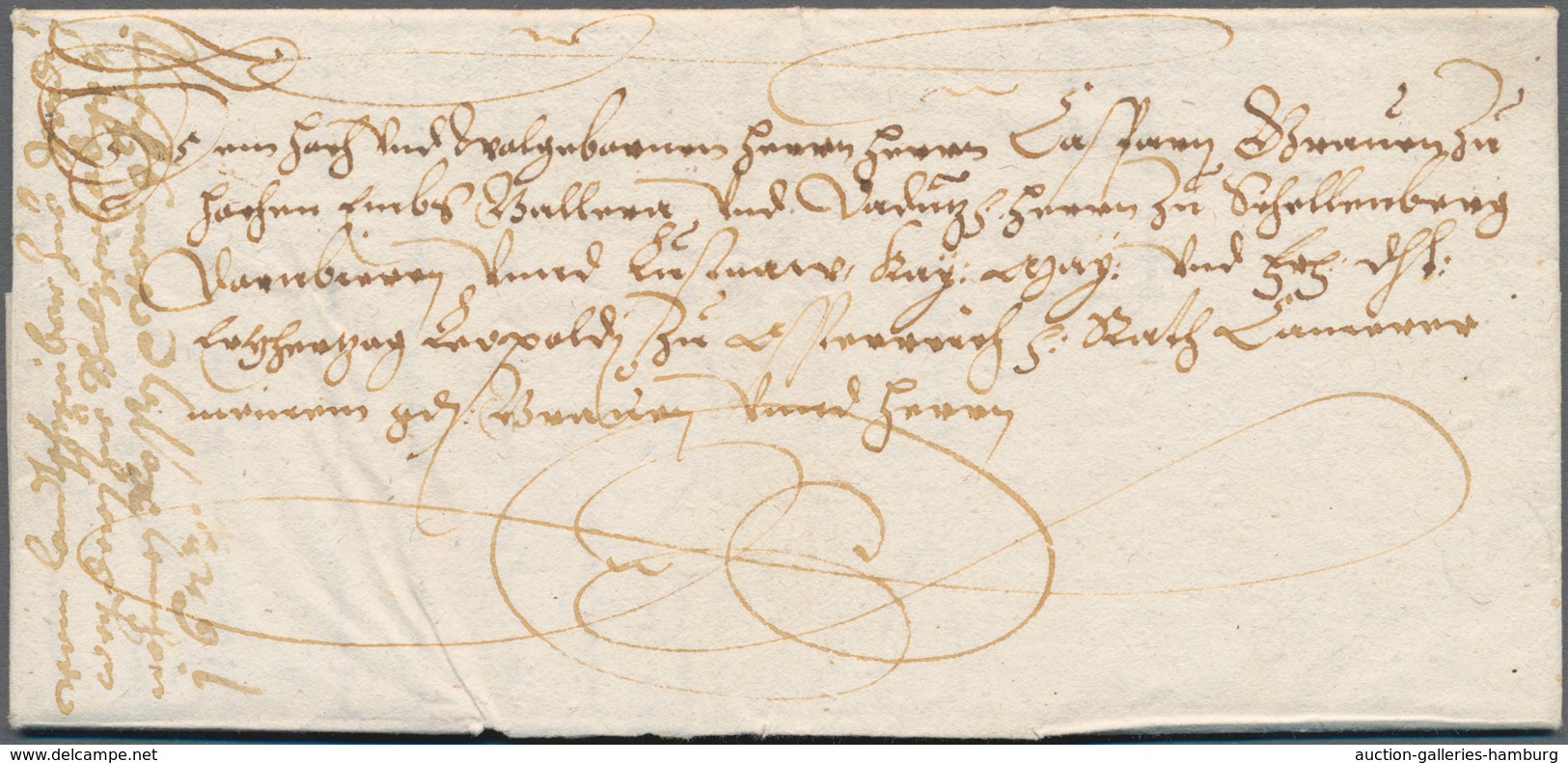 Österreich - Verwendung In Liechtenstein: 1622, Schnörkel-Faltbrief Vom 9.Juni Mit Komplettem Inhalt - Sonstige & Ohne Zuordnung