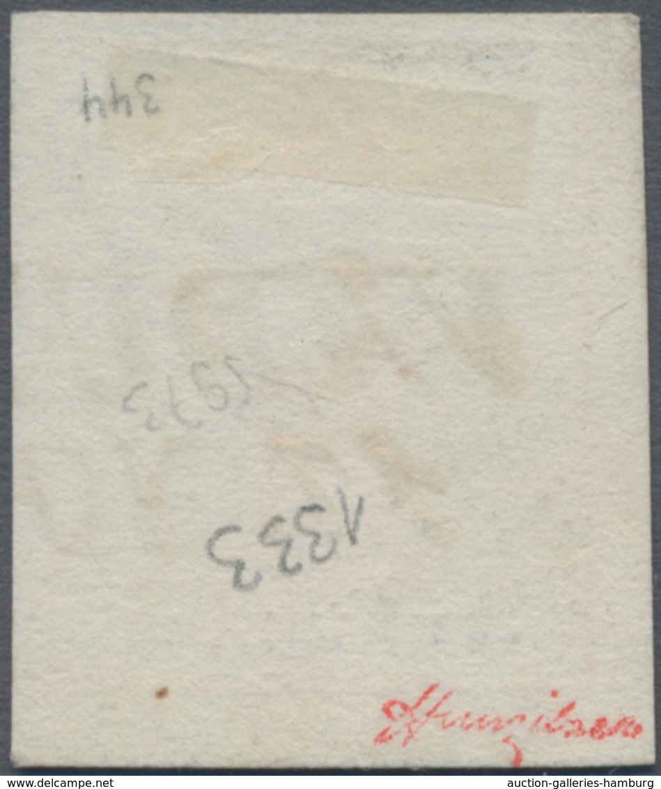 Österreich - Verwendung In Liechtenstein: 1854, 3 Kr. Rot Maschinenpapier Mit L2 VADU(TZ), Kab.stück - Autres & Non Classés