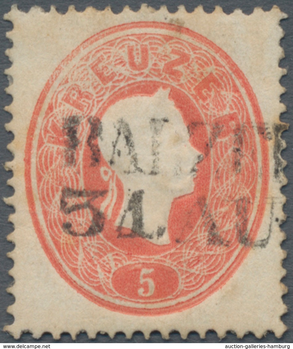 Österreich - Verwendung In Liechtenstein: 1860, 5 Kr. Kaiserkopf Nach Rechts Gez. 14 Mit L2 BALZERS, - Sonstige & Ohne Zuordnung