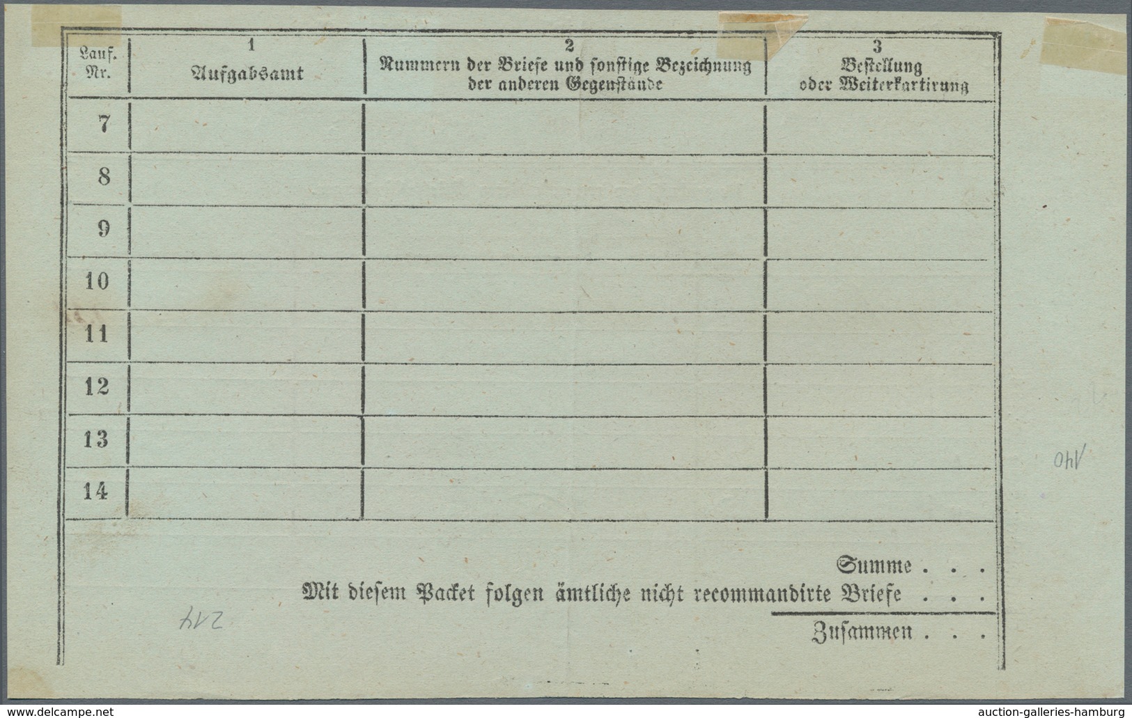 Österreich - Verwendung In Liechtenstein: 1869, Begleitschein Rekommandierter Briefe Von BALZERS Mit - Sonstige & Ohne Zuordnung