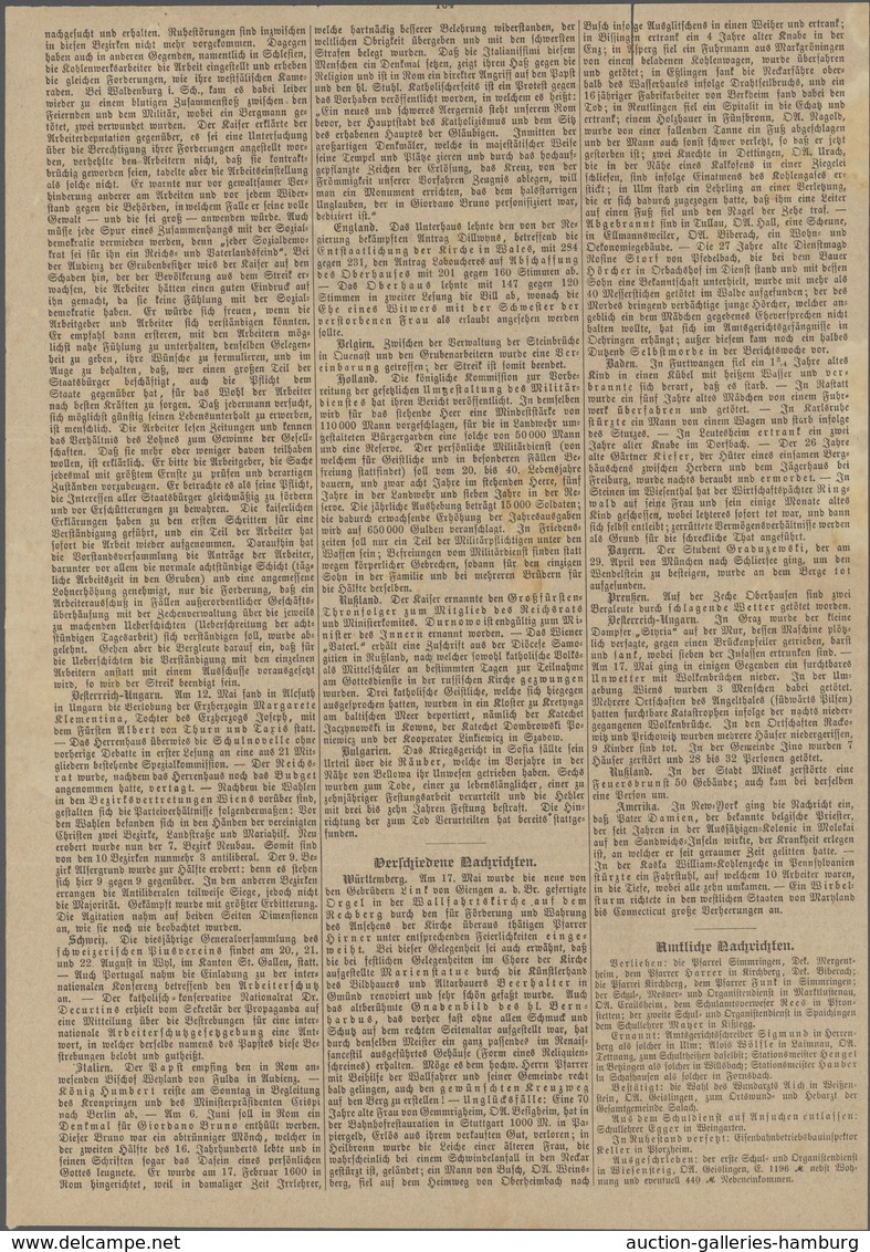 Österreich - Verwendung In Liechtenstein: 1899, Zeitungsstempelmarke 1 Kr. Blau Kl. Krone Gr. Wappen - Sonstige & Ohne Zuordnung