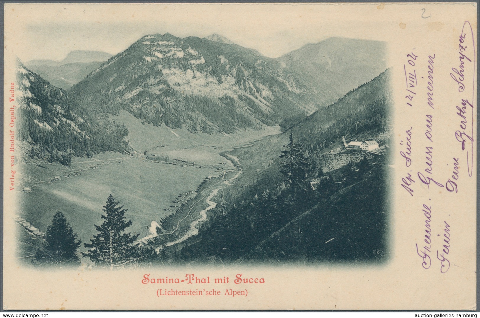 Österreich - Verwendung In Liechtenstein: 1902, Briefsammelstellen-Stempel L1 Succa Als Nebenstempel - Autres & Non Classés