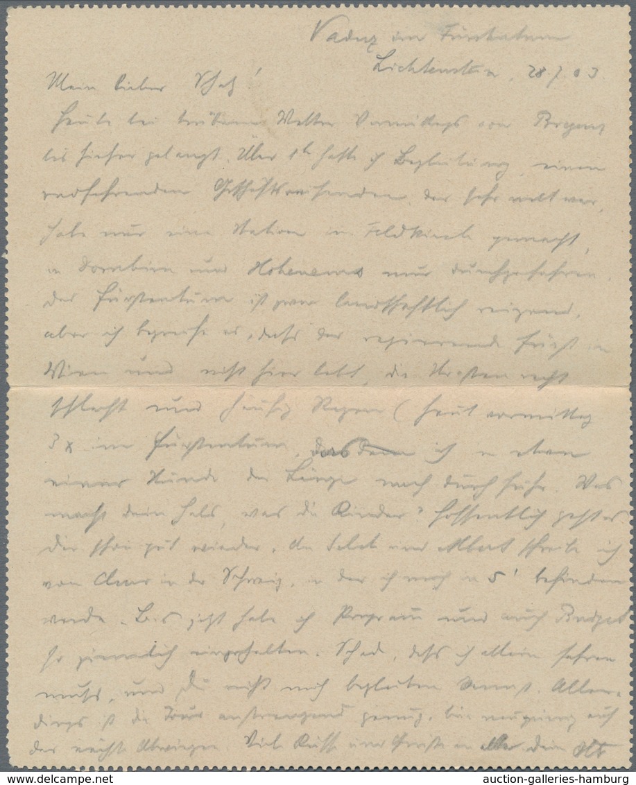 Österreich - Verwendung In Liechtenstein: 1903, Ganzsachen-Kartenbrief 10 Heller Kaiserkopf Türbogen - Otros & Sin Clasificación