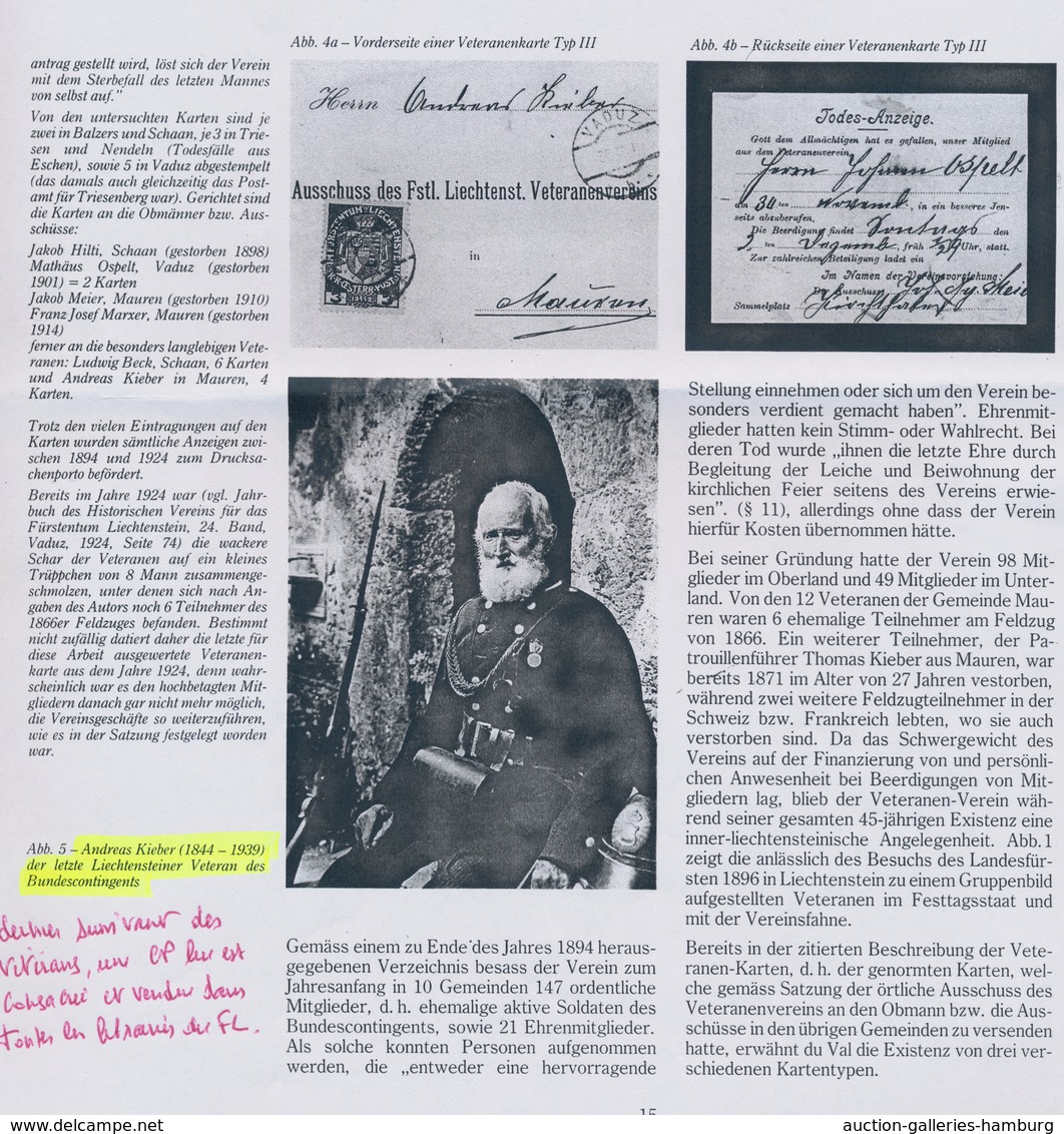 Österreich - Verwendung In Liechtenstein: 1904, 3 H. Kaiserkopf Gelbbraun Mit Lack Auf Todes-Anzeige - Otros & Sin Clasificación