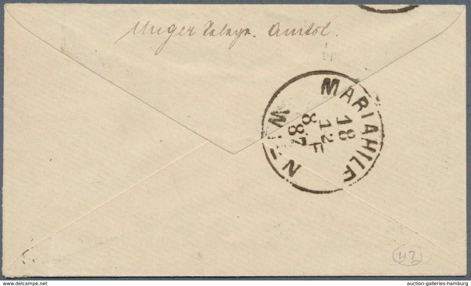 Österreich - Militärpost / Feldpost: 1887 (13.12.), Portofreier Feldpostbrief Mit Einzeiler 'FRANCO' - Otros & Sin Clasificación