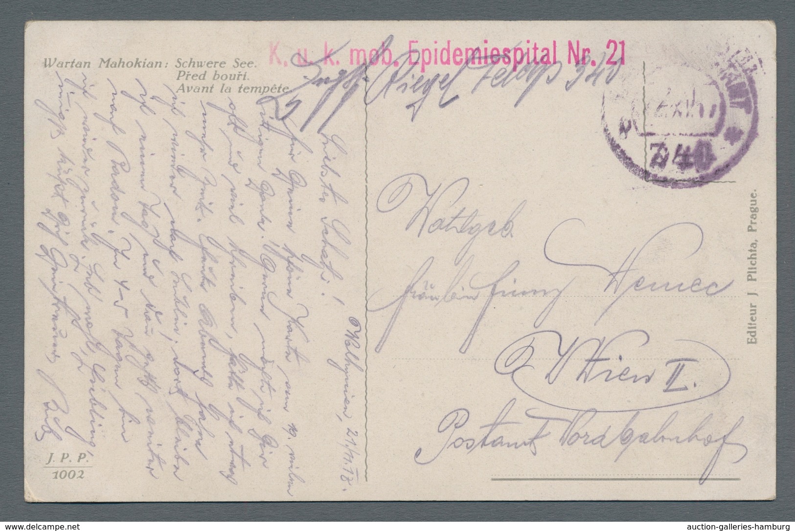 Österreich - Militärpost / Feldpost: 1915-1918, Interessante Partie Von Neun österreichischen Feldpo - Sonstige & Ohne Zuordnung