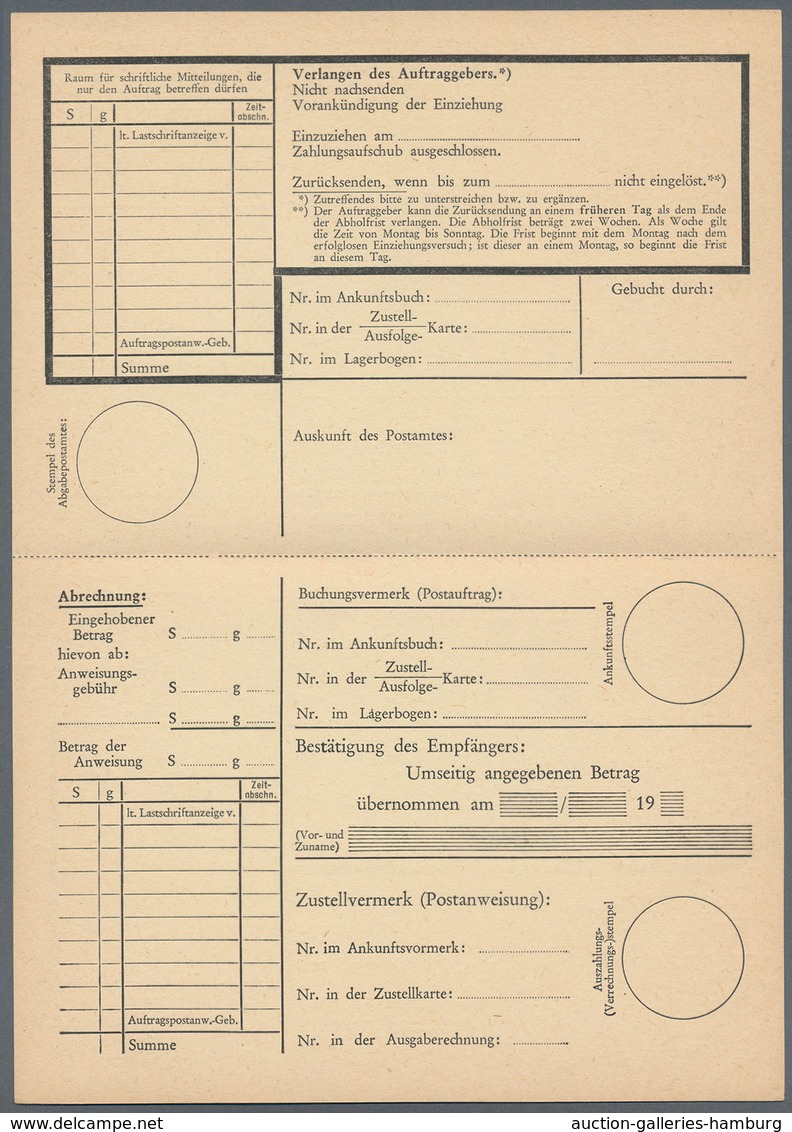 Österreich - Ganzsachen: 1967/1972, POSTAUFTRAG 'Bauten' 3 S. Schwarz In Drei Unterschiedl. Typen Mi - Autres & Non Classés