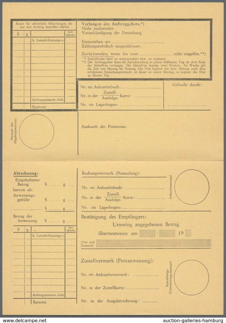 Österreich - Ganzsachen: 1967/1972, POSTAUFTRAG 'Bauten' 3 S. schwarz in drei unterschiedl. Typen mi