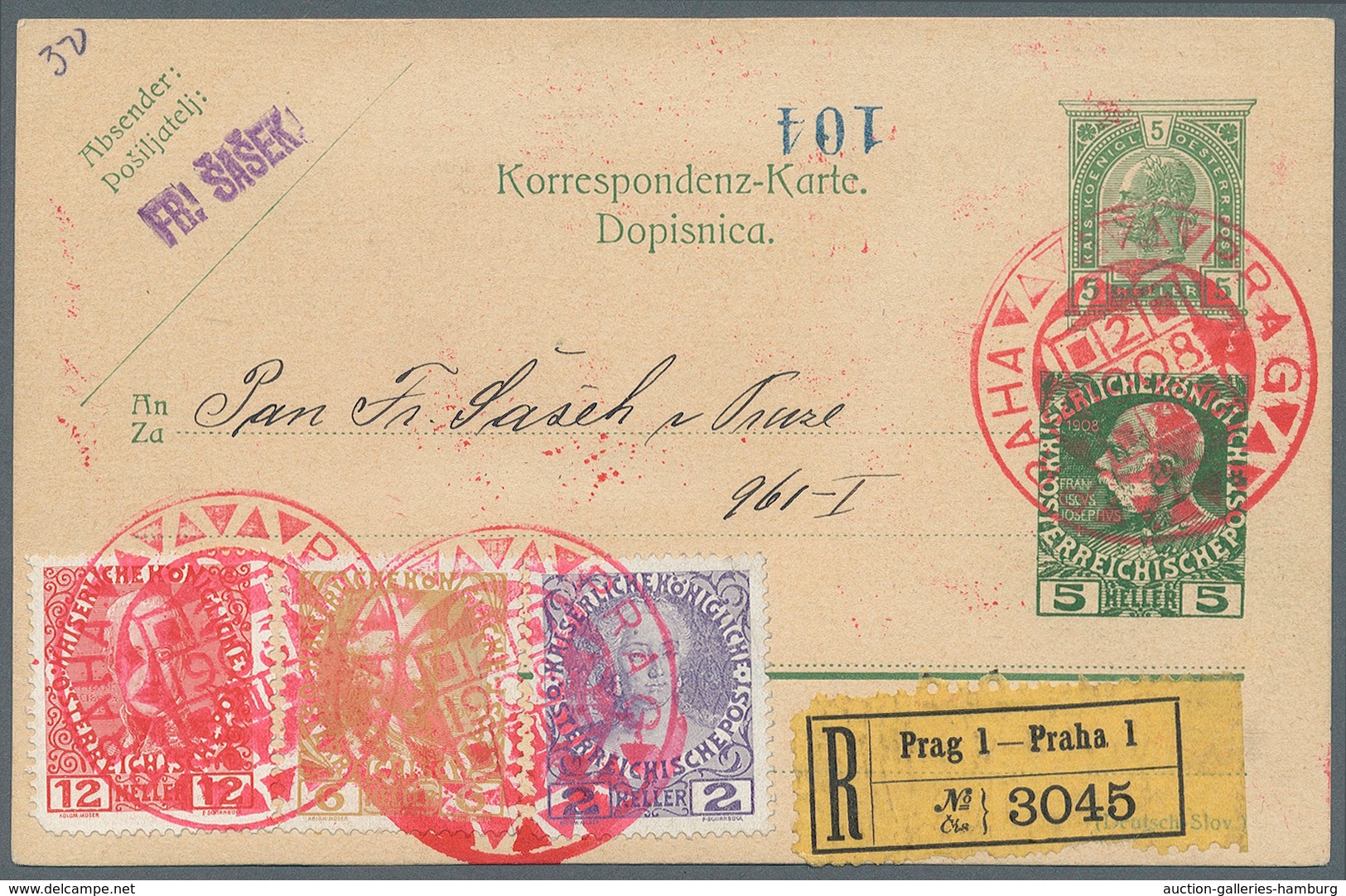 Österreich - Privatganzsachen: 1908 (2.12.), Korrespondenz-Karte 5 H. Grasgrün In Zwei Vesch. Typen - Andere & Zonder Classificatie