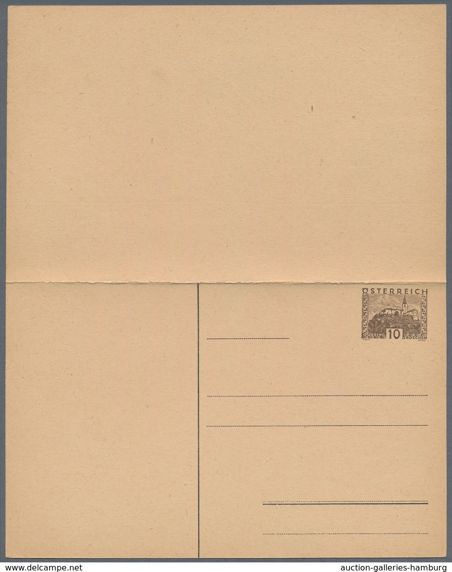 Österreich - Privatganzsachen: 1932 (ca.), drei verschied. Postkarten mit Wertstempel 'Kleine Landsc