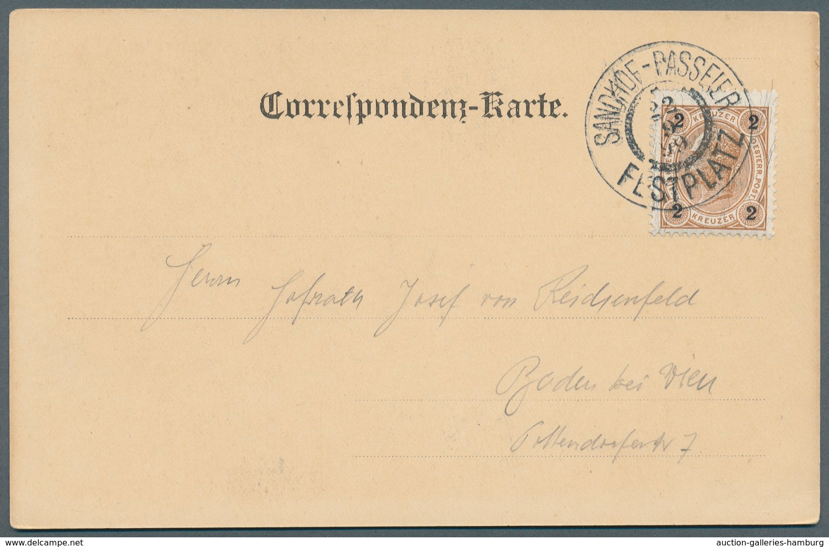 Österreich - Sonderstempel: 1899 (22.9.), Ansichtskarte Mit S/w. Abbildung 'Neue Hofer-Kapelle In Pa - Frankeermachines (EMA)