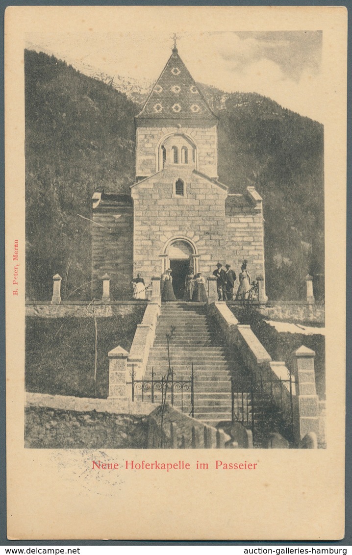 Österreich - Sonderstempel: 1899 (22.9.), Ansichtskarte Mit S/w. Abbildung 'Neue Hofer-Kapelle In Pa - Máquinas Franqueo (EMA)