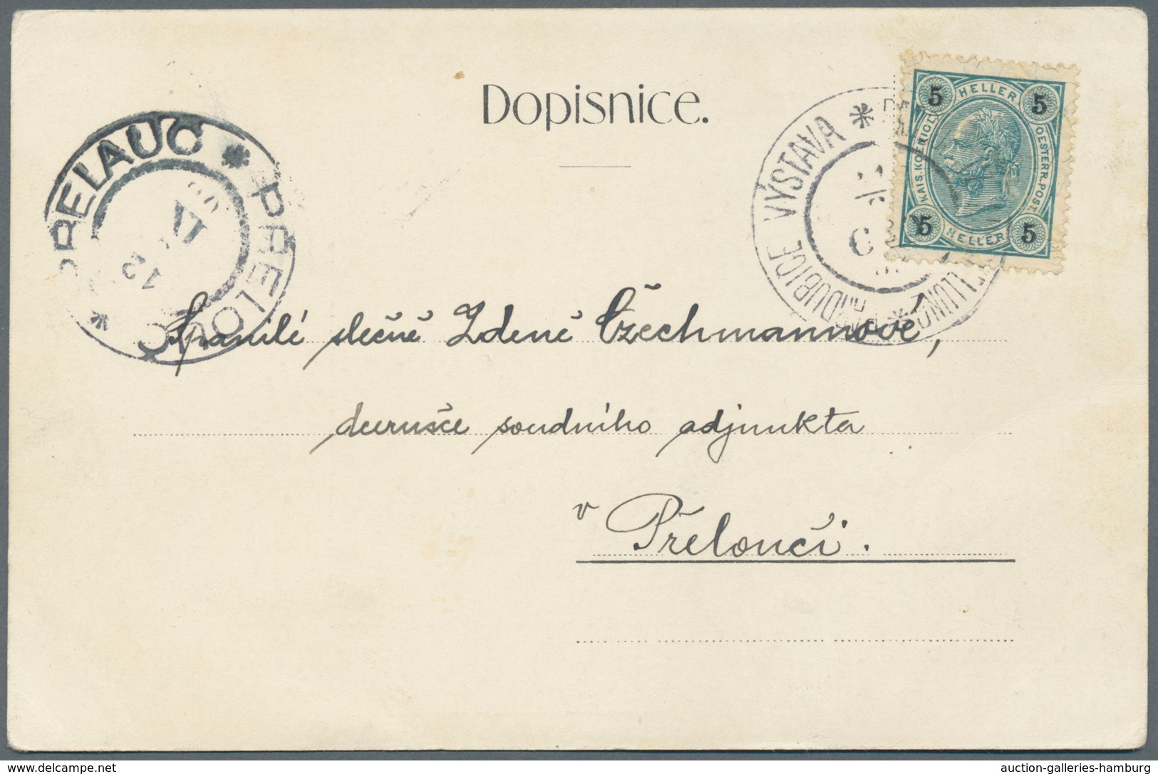 Österreich - Sonderstempel: 1903 (9. Bis 15.8.), Vier Verschiedene Ausstellungskarten (Lesnicky Pavi - Franking Machines (EMA)