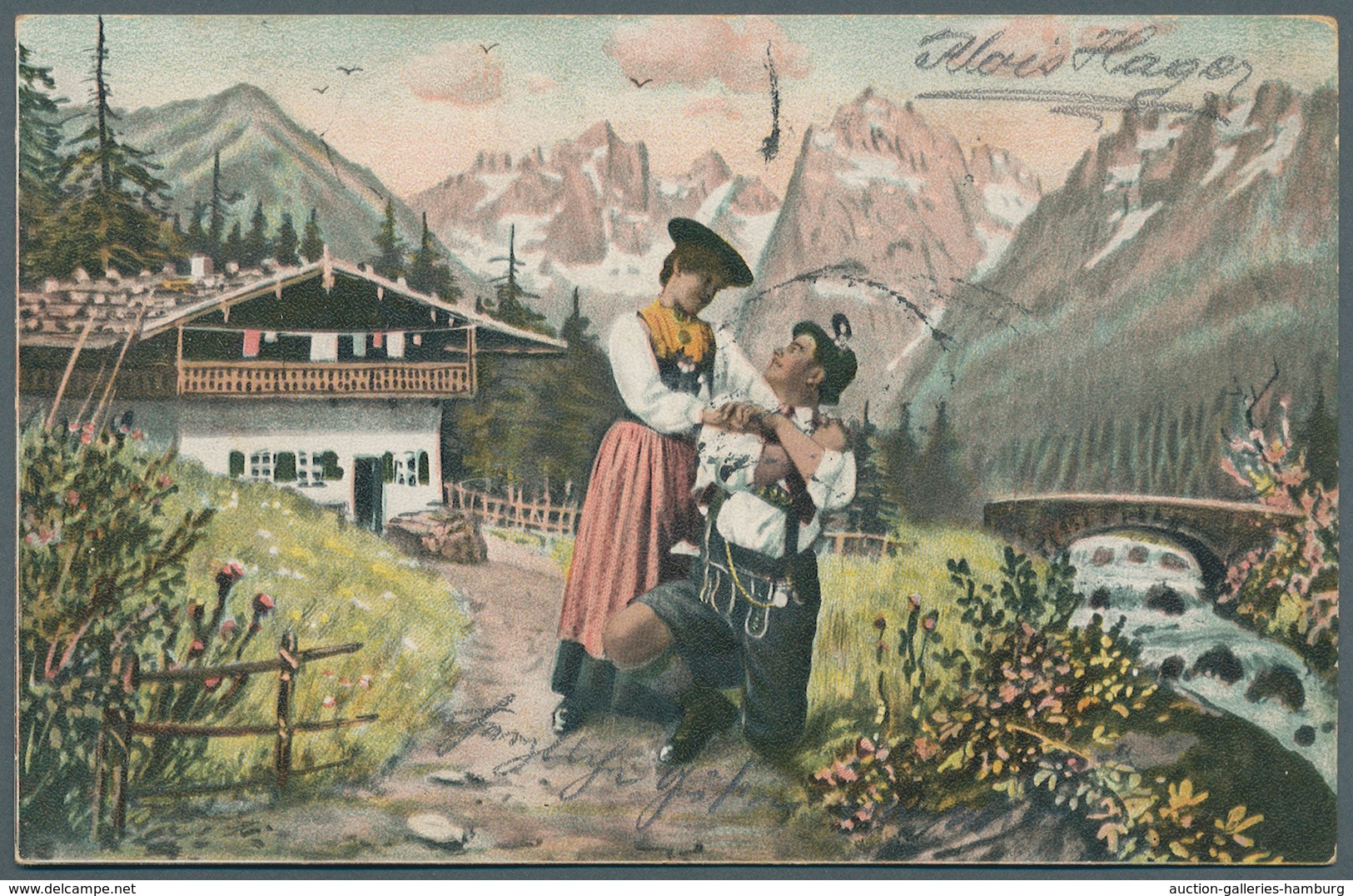 Österreich - Sonderstempel: 1903 (10.9.), Zwei Kitschkarten Von Linz-Stadt Mit Violetten Rahmenstemp - Máquinas Franqueo (EMA)