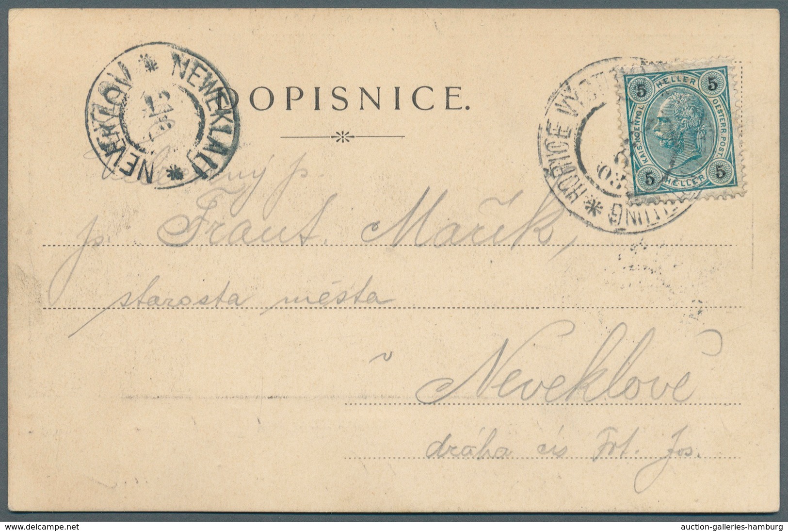 Österreich - Sonderstempel: HORITZ: 1903 (11. Und 12.8.), Zwei Verschied. Ausstellungskarten Mit S/w - Franking Machines (EMA)